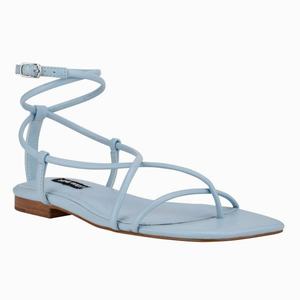 Nine West Mandie Strappy Flat Sandals - Light Blue - Ireland (TL3872059)